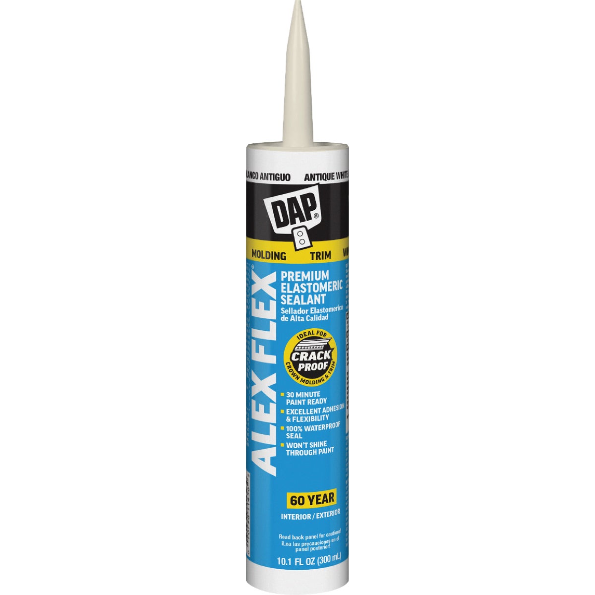 Dap Alex Flex 10.1 Oz. Premium Molding & Trim Acrylic Latex Siliconized Sealant, Antique White