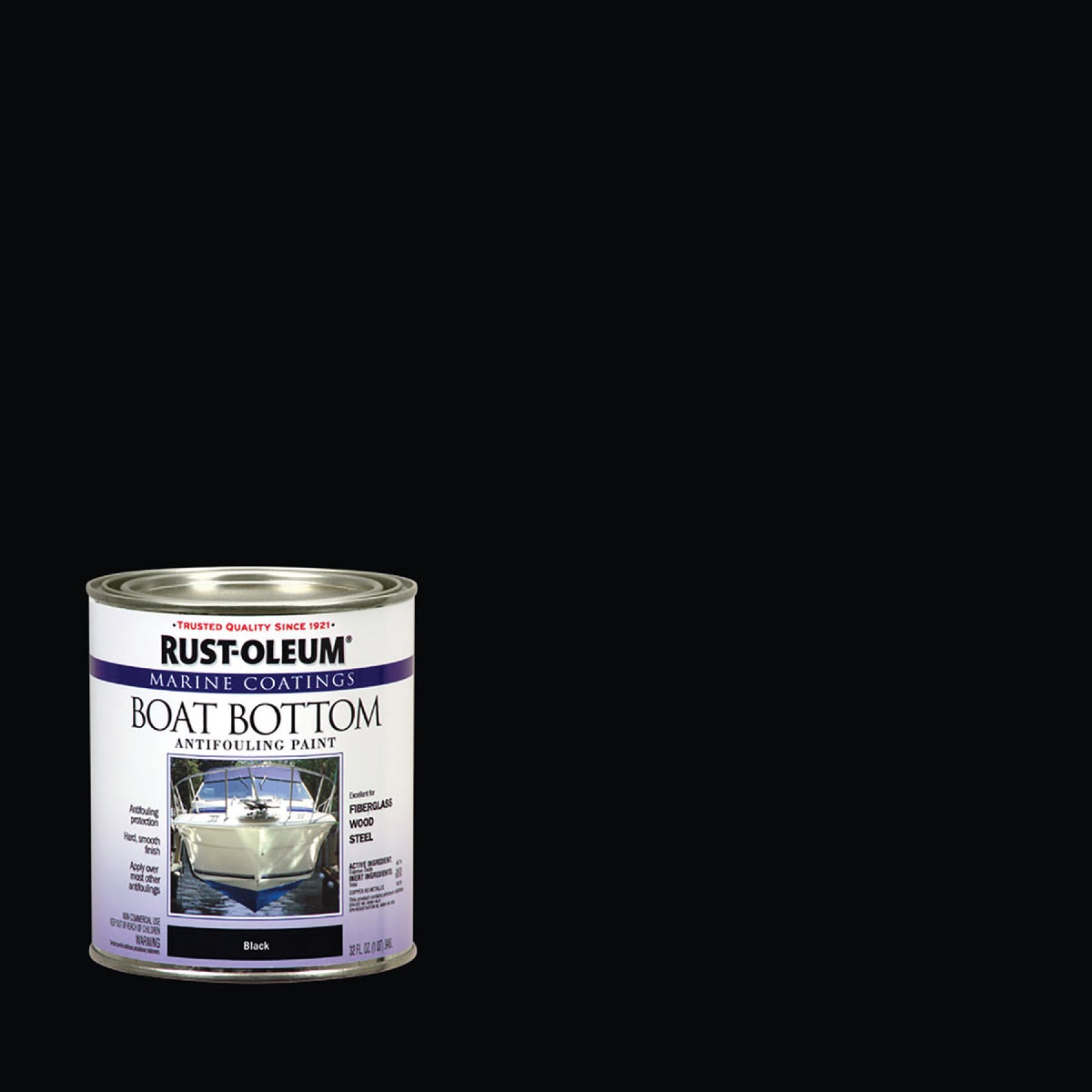 Rust-Oleum Marine Boat Bottom Antifouling Paint, Black, 1 Qt. Image 8