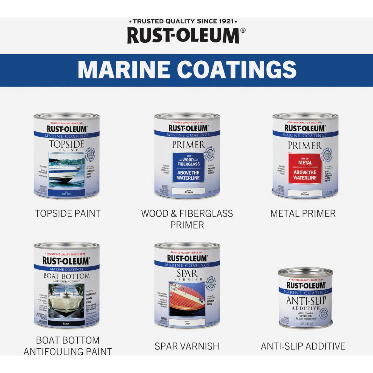 Rust-Oleum Marine Boat Bottom Antifouling Paint, Blue, 1 Qt. Image 6