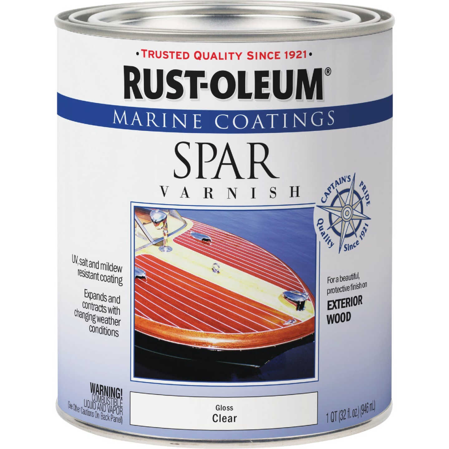 Rust-Oleum 1 Qt. Gloss Marine Spar Exterior Varnish Image 1