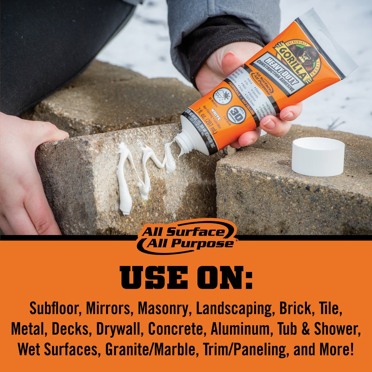 Gorilla 7 Oz. Heavy Duty Construction Adhesive Image 4