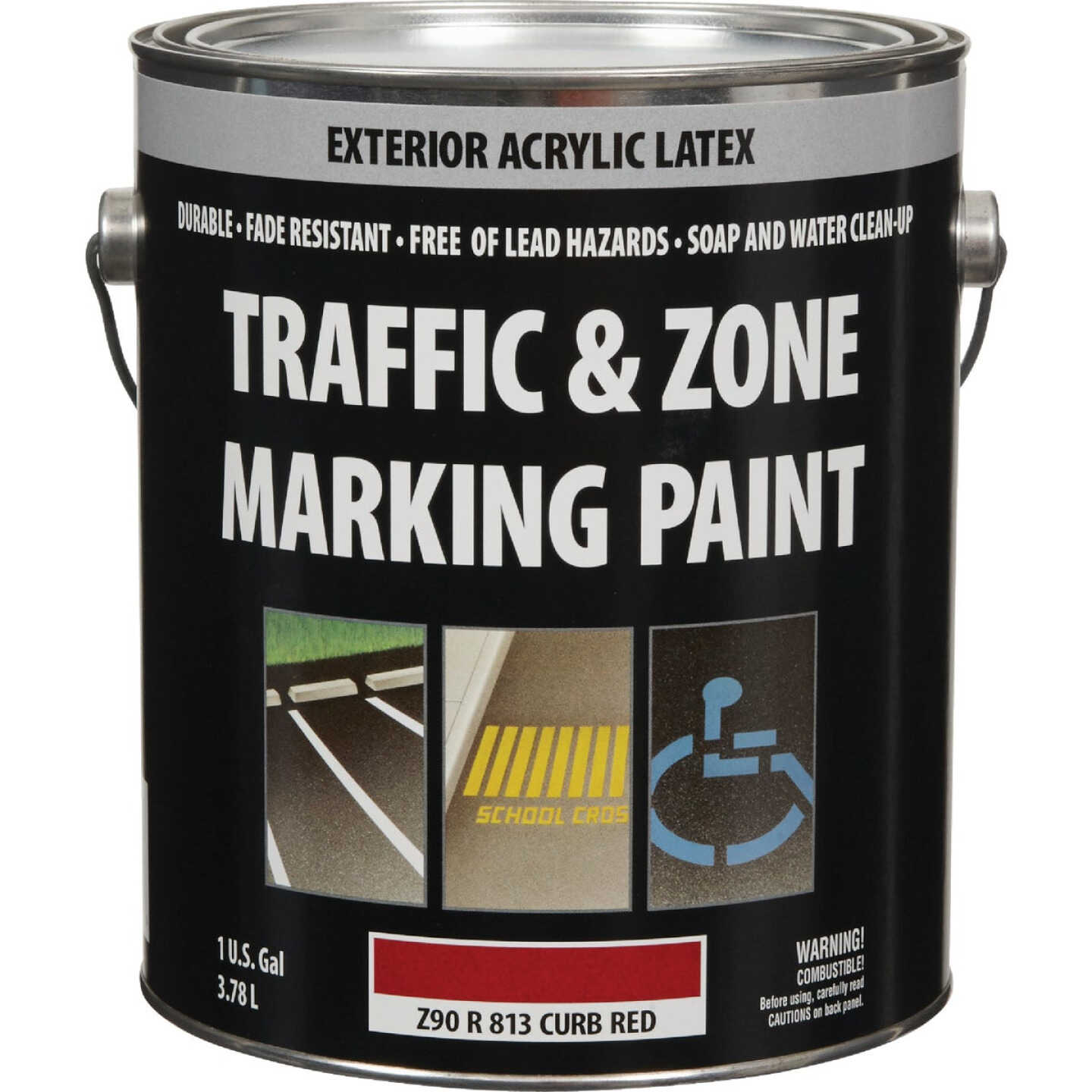 Traffic And & Curb Red Latex Gallon Traffic Paint Image 1