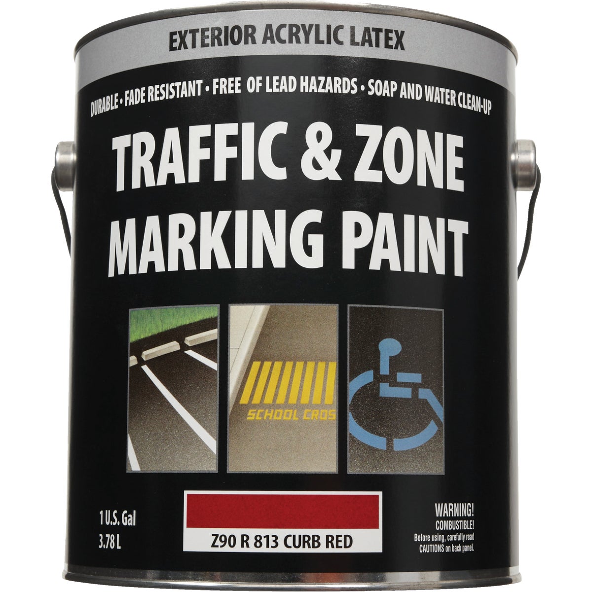 Traffic And & Curb Red Latex Gallon Traffic Paint Image 2