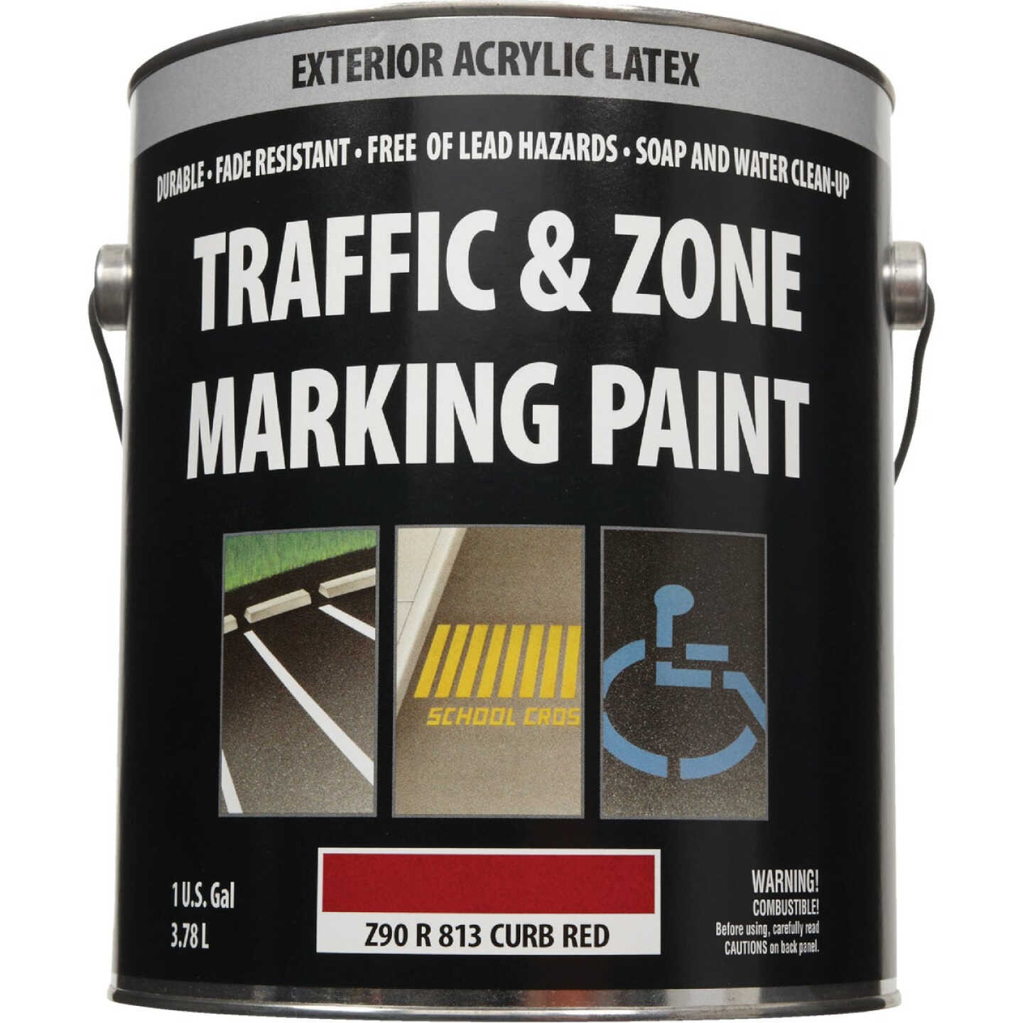 Traffic And & Curb Red Latex Gallon Traffic Paint Image 2