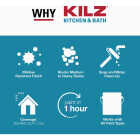 KILZ Kitchen & Bath Mildew-Resistant Water-Based Interior Primer, 1 Qt. Image 6