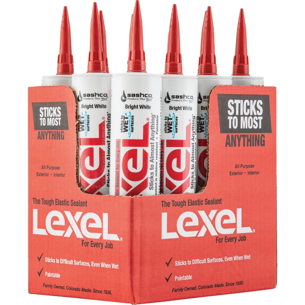 Sashco Lexel 5 Oz. VOC Caulk Polymer Sealant, Bright White Image 7