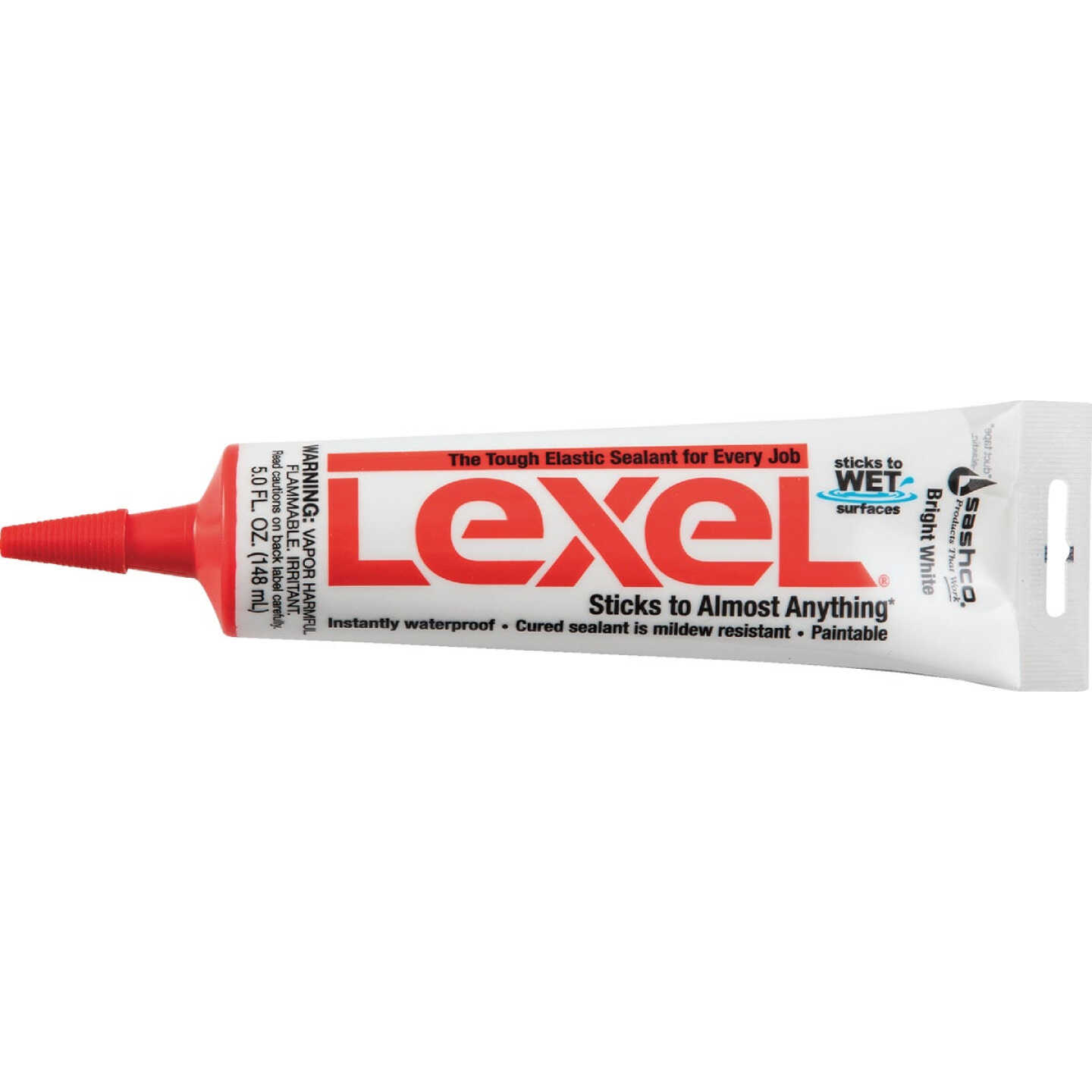 Sashco Lexel 5 Oz. VOC Caulk Polymer Sealant, Bright White Image 1