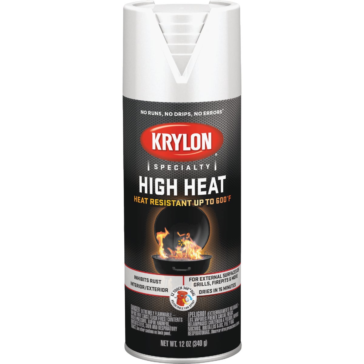 Krylon Flat White 12 Oz. High Heat Spray Paint Image 6