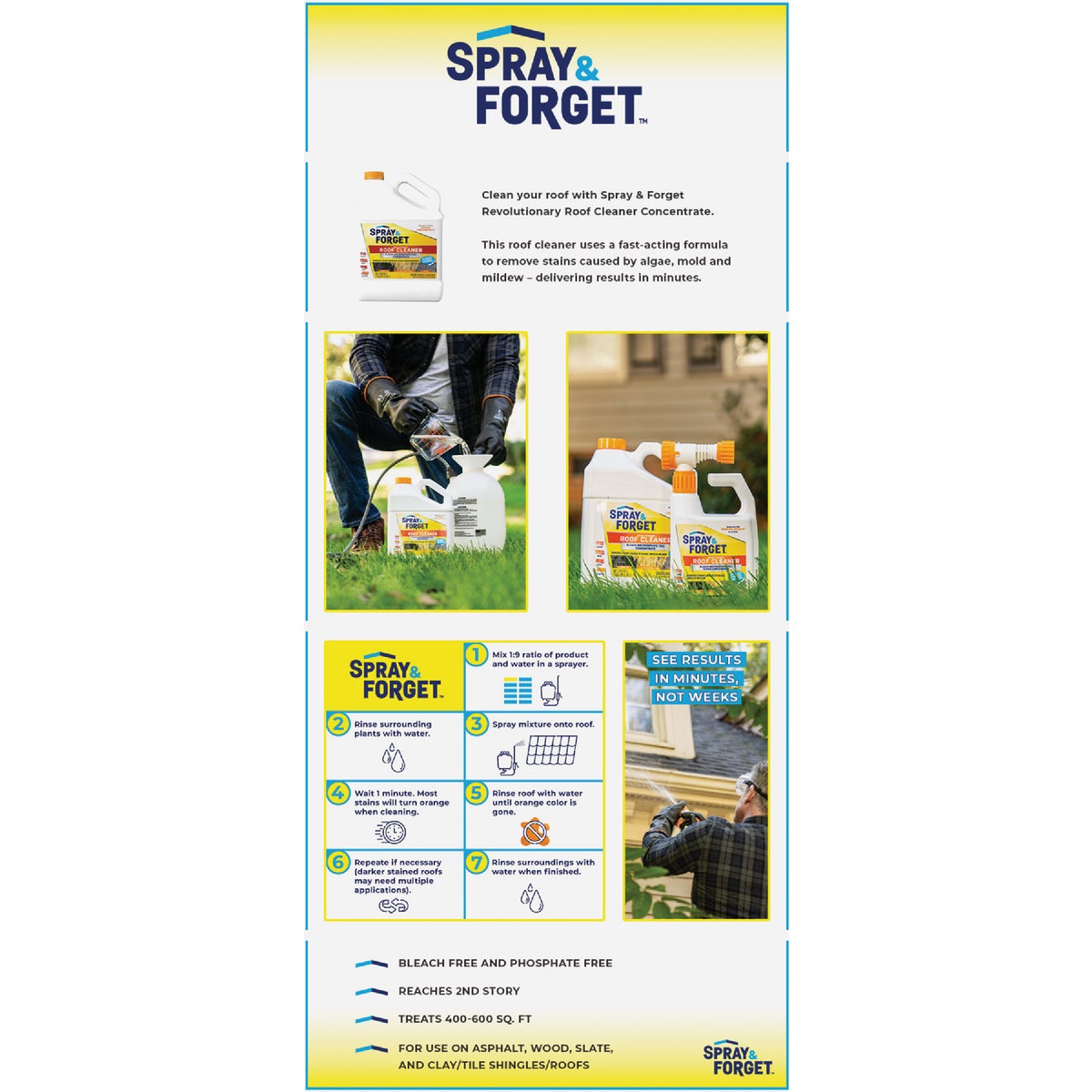 Spray & Forget 1 Gal. Revolutionary Roof Cleaner Concentrate Image 2
