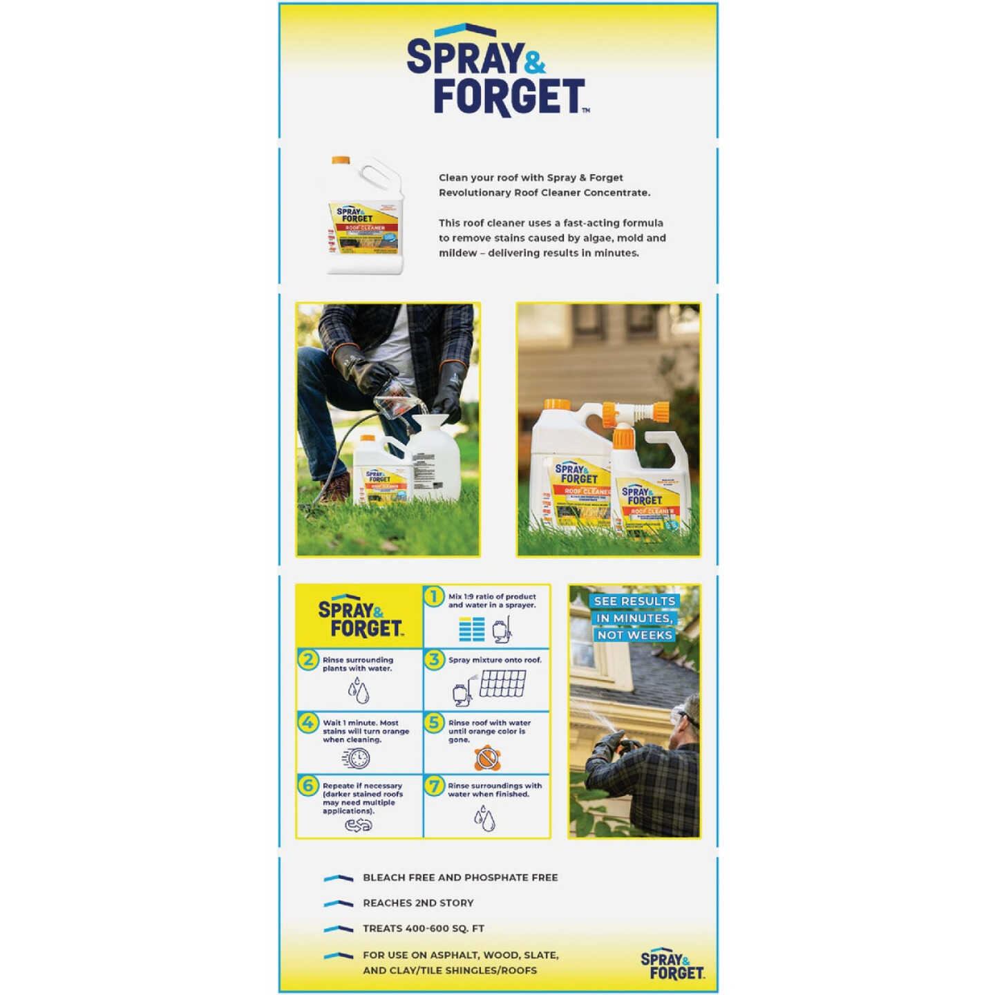 Spray & Forget 1 Gal. Revolutionary Roof Cleaner Concentrate Image 2
