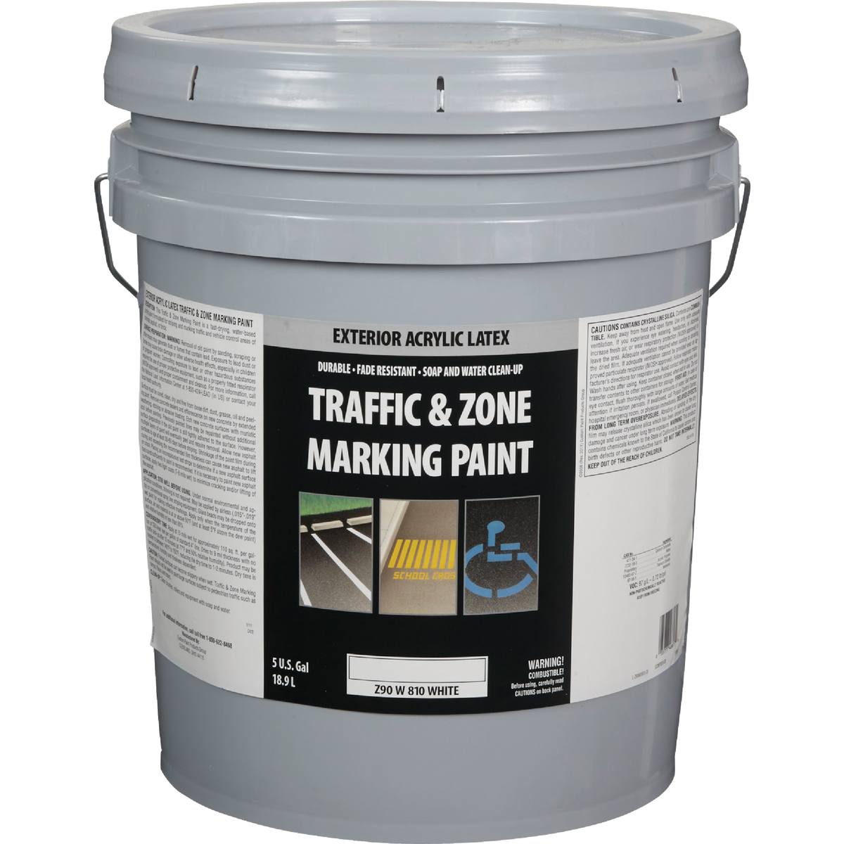 Traffic & Zone White Latex 5 Gal. Traffic Paint
