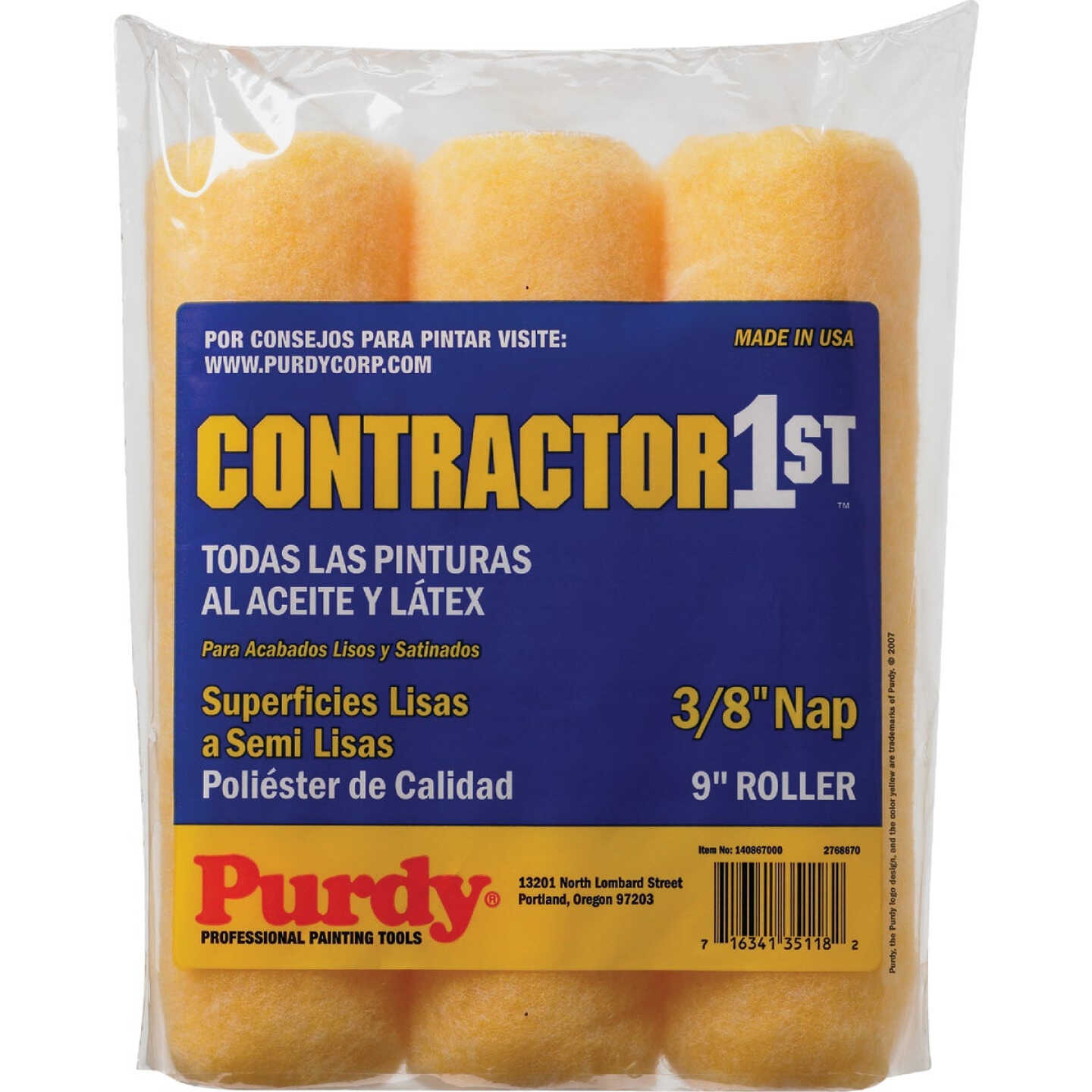 Purdy Contractor 1st 9 In. x 3/8 In. Knit Fabric Roller Cover (3-Pack) Image 7
