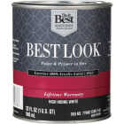 Best Look 100% Acrylic Latex Premium Paint & Primer In One Flat Exterior House Paint, High Hiding White, 1 Qt. Image 1