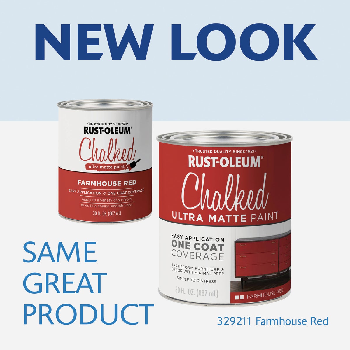 Rust-Oleum Chalked Ultra Matte Farmhouse Red 30 Oz. Chalk Paint Image 2
