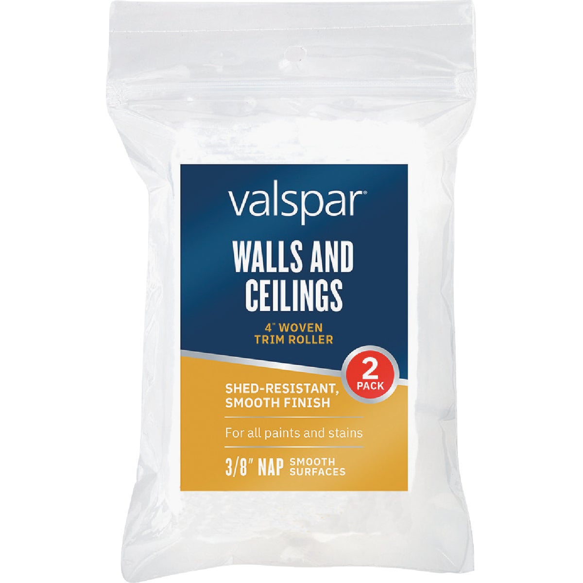 Valspar 4 In. Woven Walls and Ceiling Roller (2-Pack) Image 1