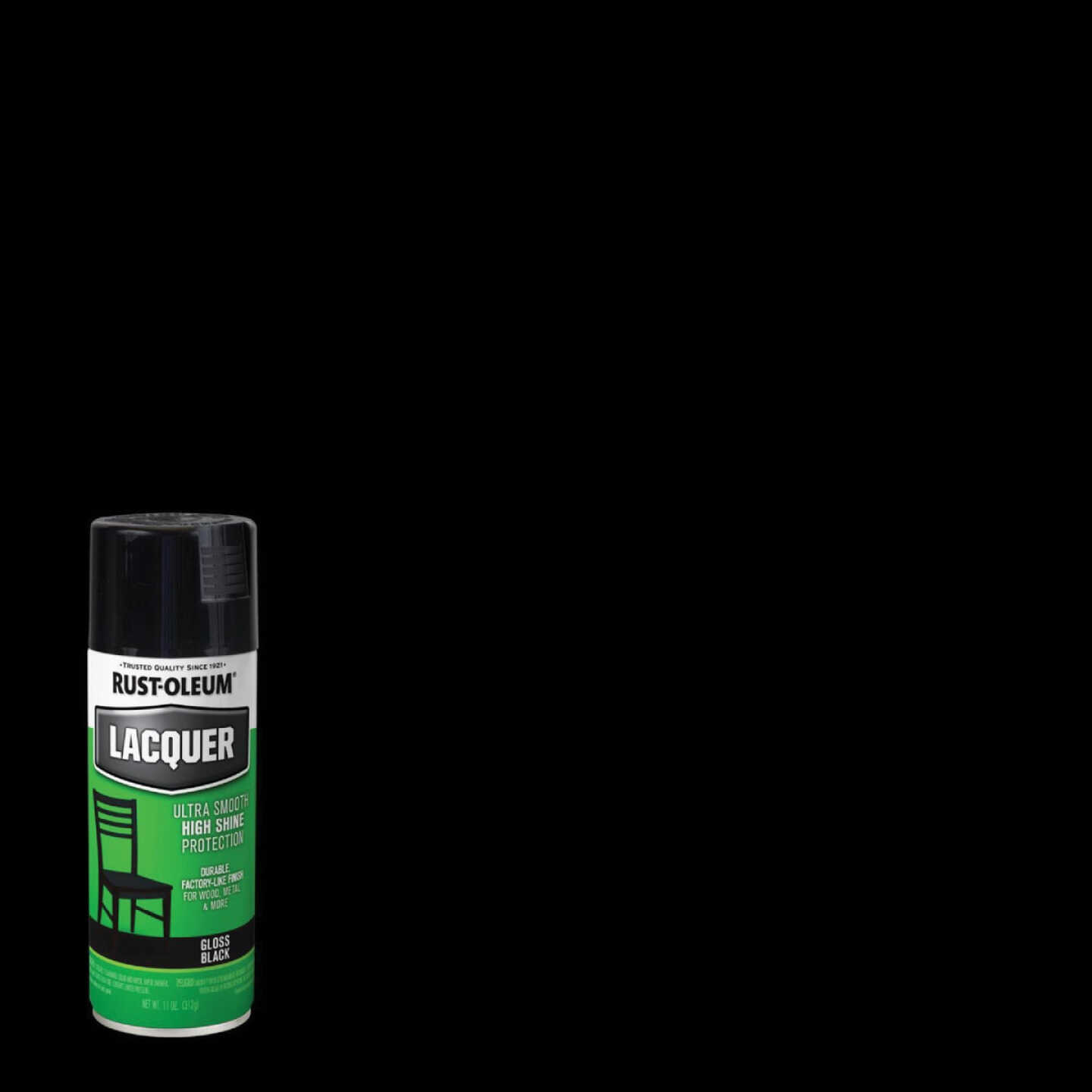 Rust-Oleum 11 Oz. Black Gloss Lacquer Spray Paint Image 1