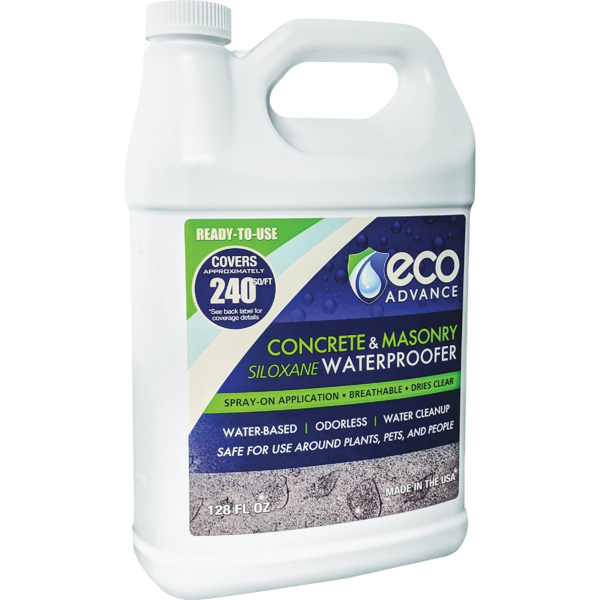 ECO ADVANCE Clear Concrete and Masonry Water Repellent Sealer, 1 Gal.
