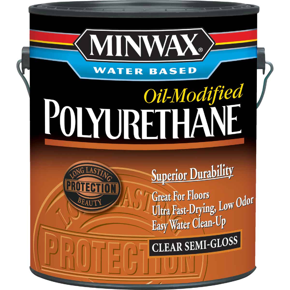 Minwax Semi-Gloss Water Based Oil-Modified Interior Polyurethane, 1 Gal.