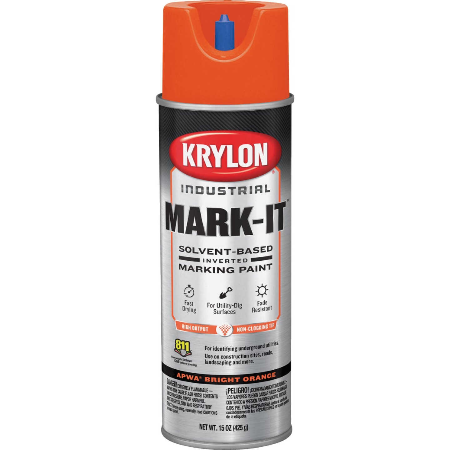 Krylon Mark-It 730608 Industrial SB APWA Bright Orange Inverted Marking Paint Image 5