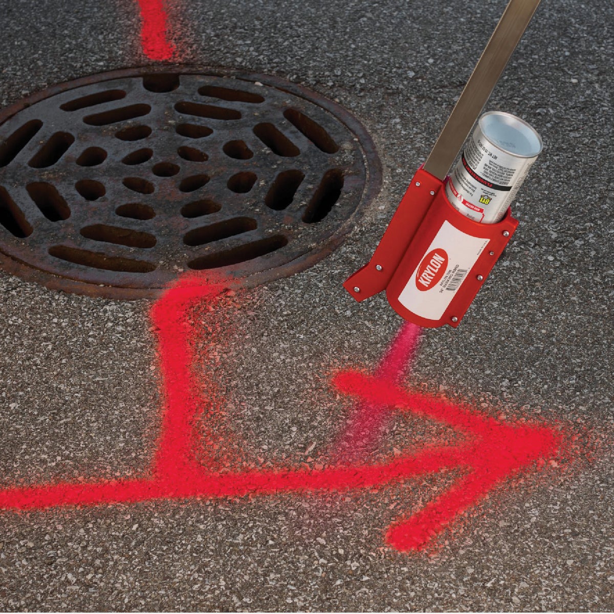 Krylon Mark-It 731308 Industrial WB APWA Brilliant Red Inverted Marking Paint Image 3