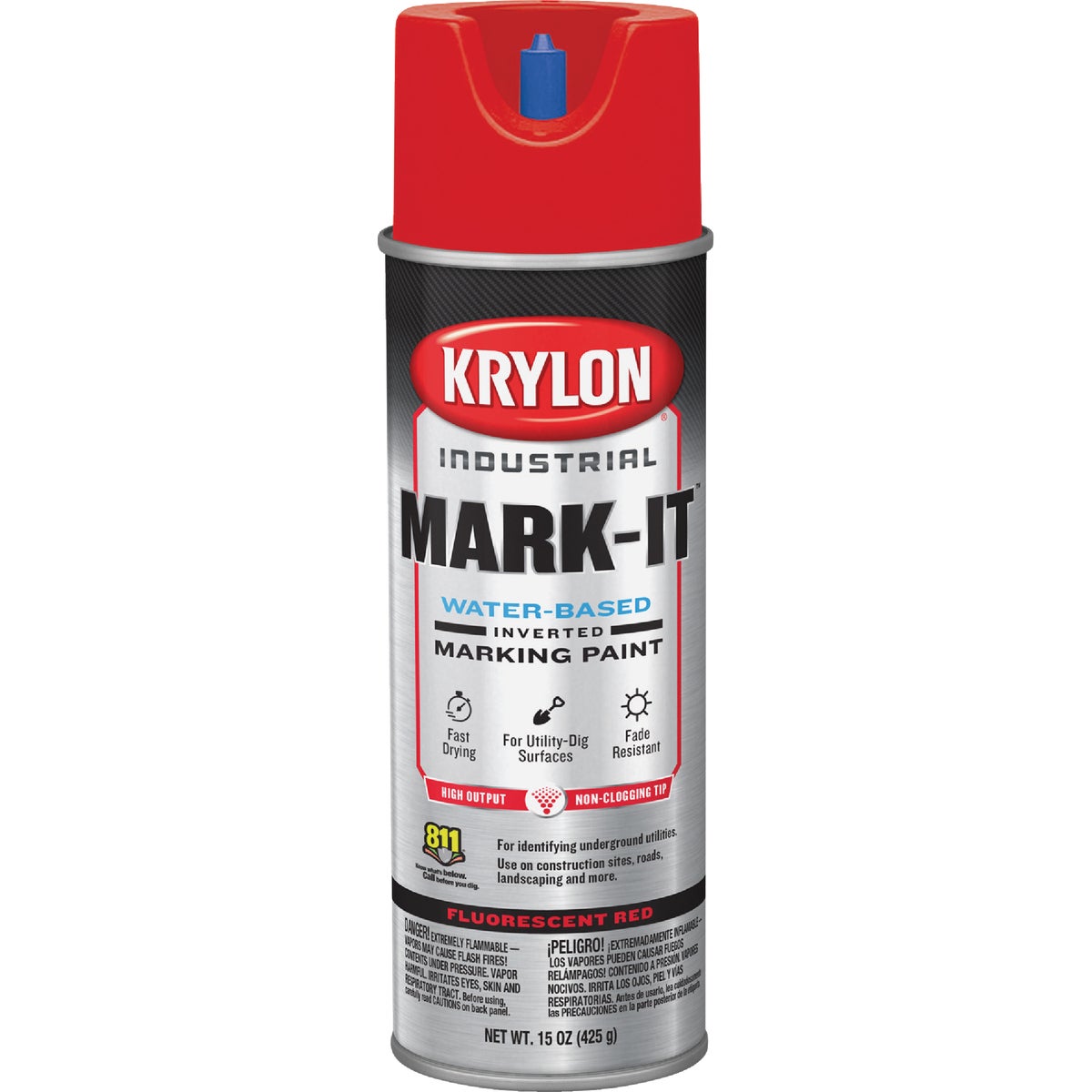 Krylon Mark-It 731308 Industrial WB APWA Brilliant Red Inverted Marking Paint Image 5