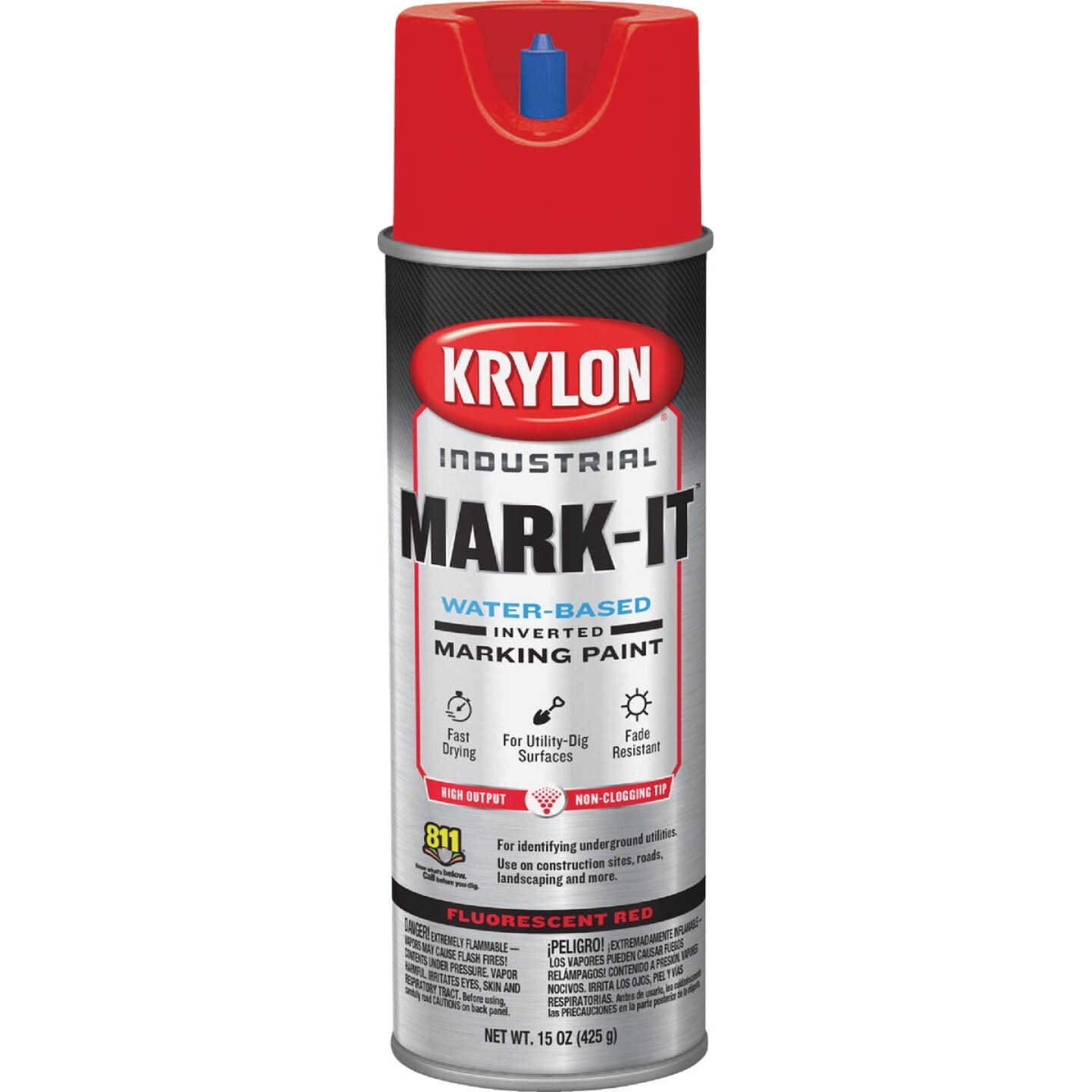 Krylon Mark-It 731308 Industrial WB APWA Brilliant Red Inverted Marking Paint Image 5