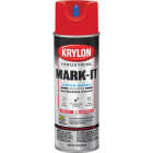 Krylon Mark-It 732408 Industrial WB Fluorescent Red Inverted Marking Paint Image 5