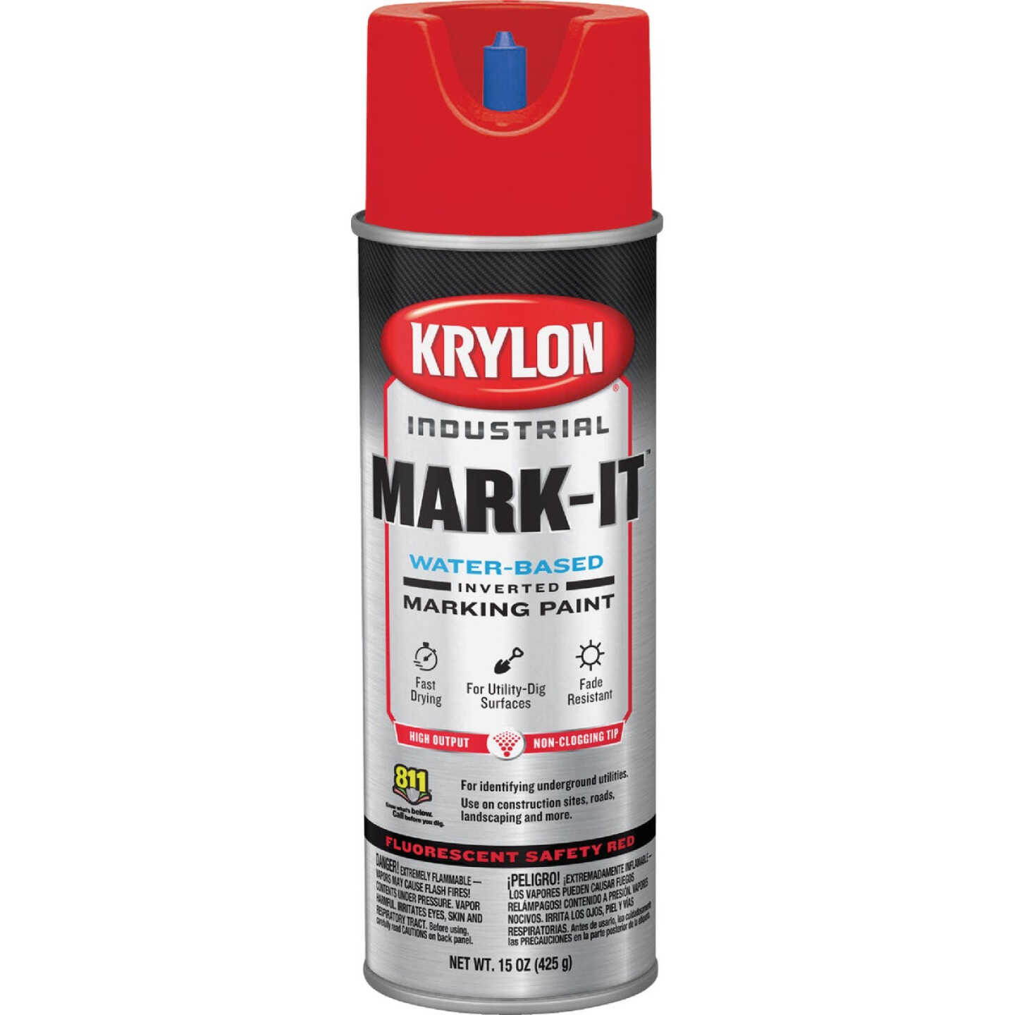 Krylon Mark-It 732408 Industrial WB Fluorescent Red Inverted Marking Paint Image 5