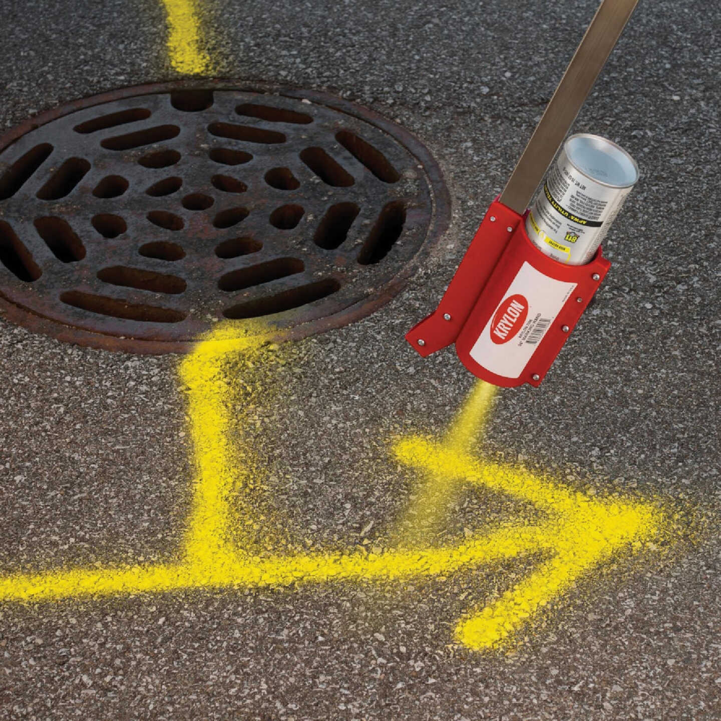 Krylon Mark-It 731708 Industrial WB APWA Utility Yellow Inverted Marking Paint Image 3