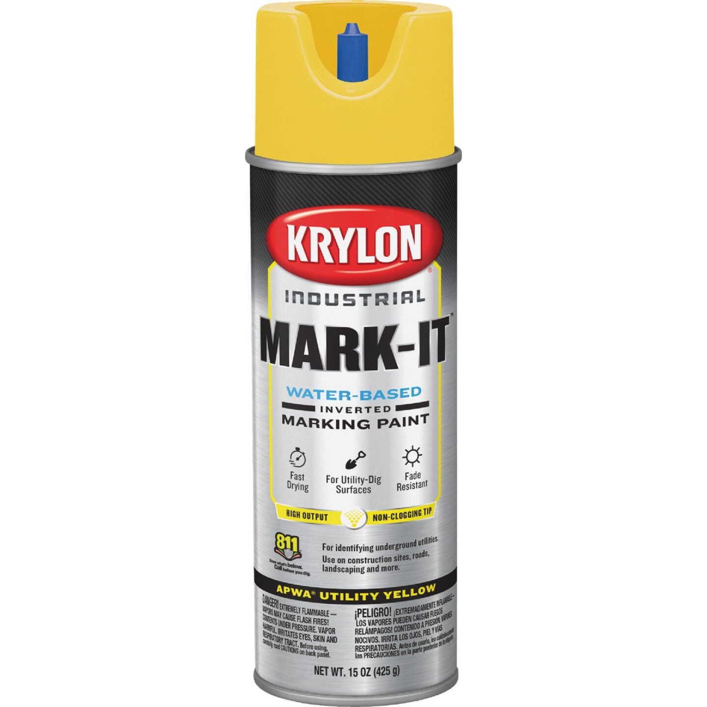 Krylon Mark-It 731708 Industrial WB APWA Utility Yellow Inverted Marking Paint Image 5