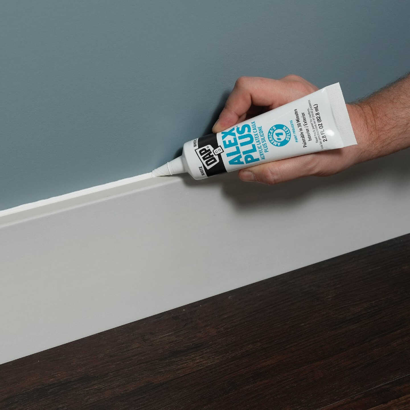 DAP Alex Plus 2.8 Oz. All-Purpose White Siliconized Acrylic Latex Caulk Image 6
