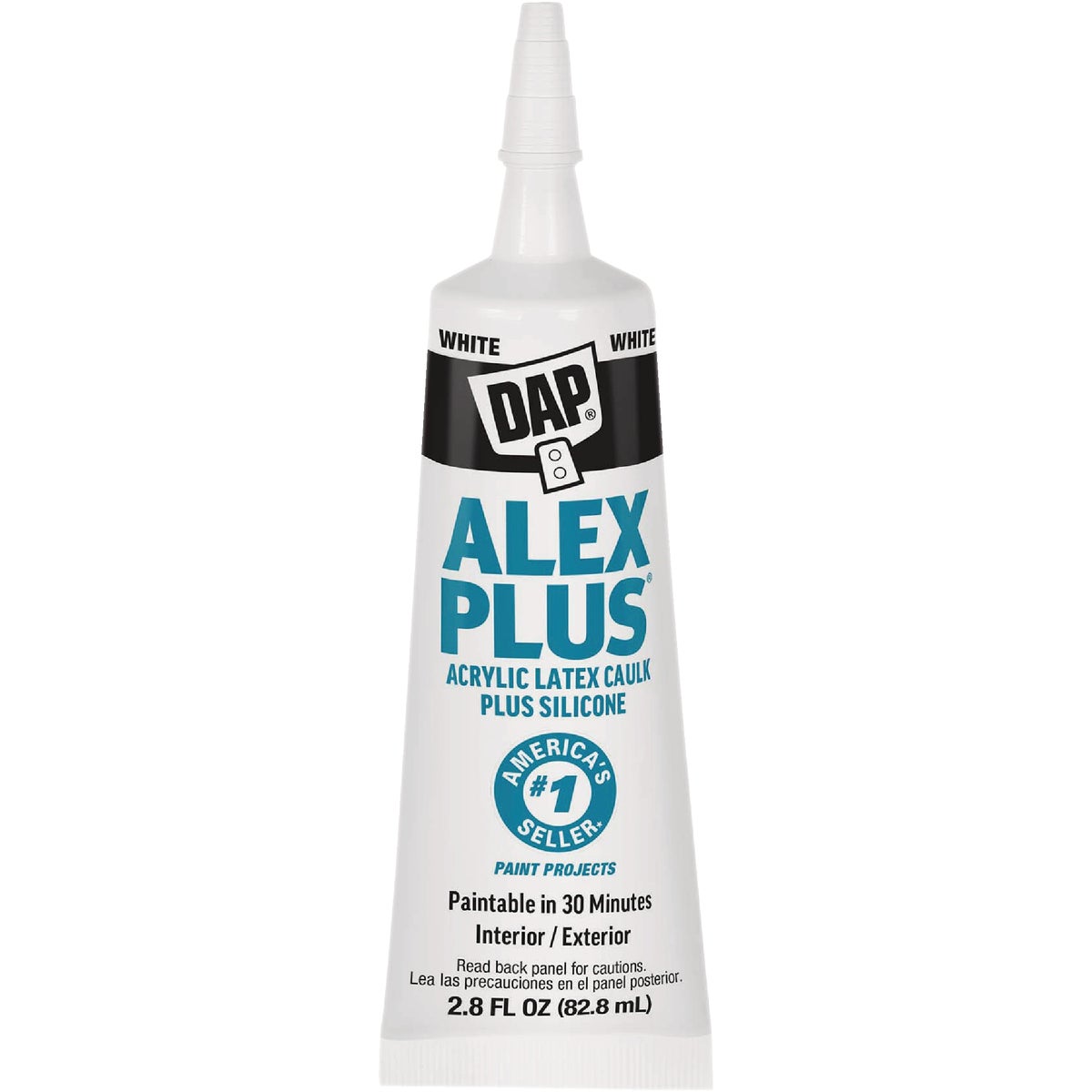 DAP Alex Plus 2.8 Oz. All-Purpose White Siliconized Acrylic Latex Caulk Image 8