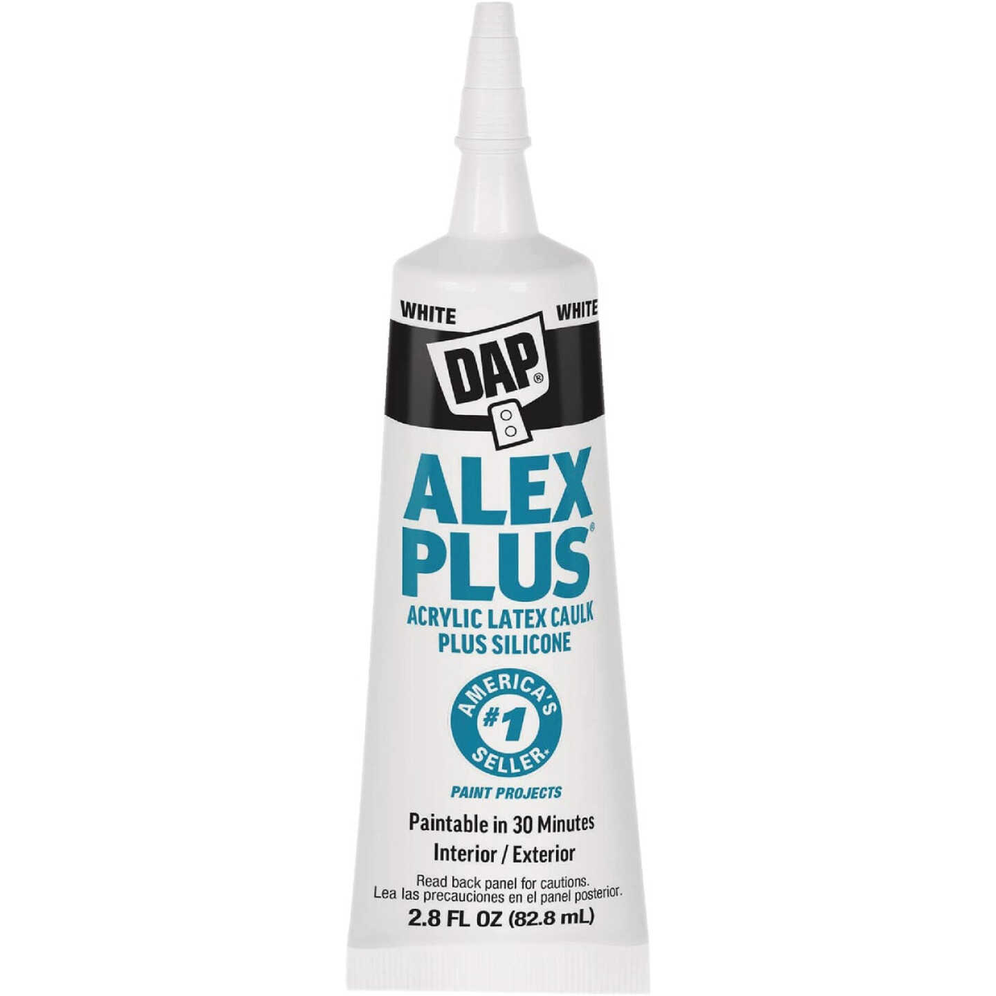 DAP Alex Plus 2.8 Oz. All-Purpose White Siliconized Acrylic Latex Caulk Image 8