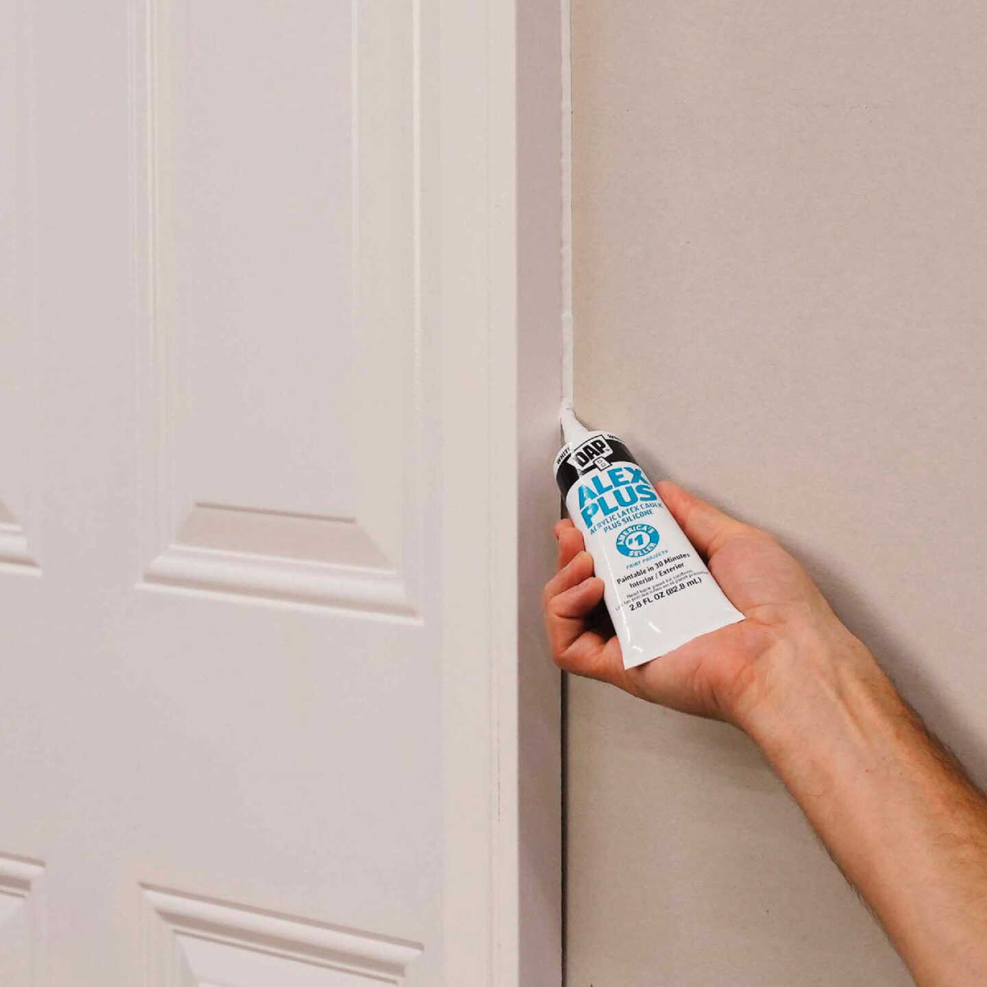 DAP Alex Plus 2.8 Oz. All-Purpose White Siliconized Acrylic Latex Caulk Image 7