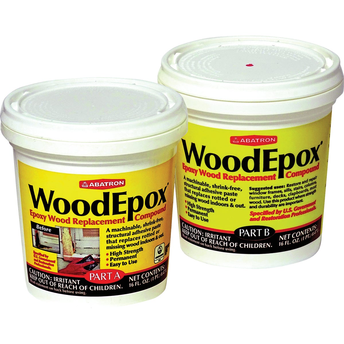 Abatron WoodEpox - Includes 1 Pt. Part A & 1 Pt. Part B Image 1