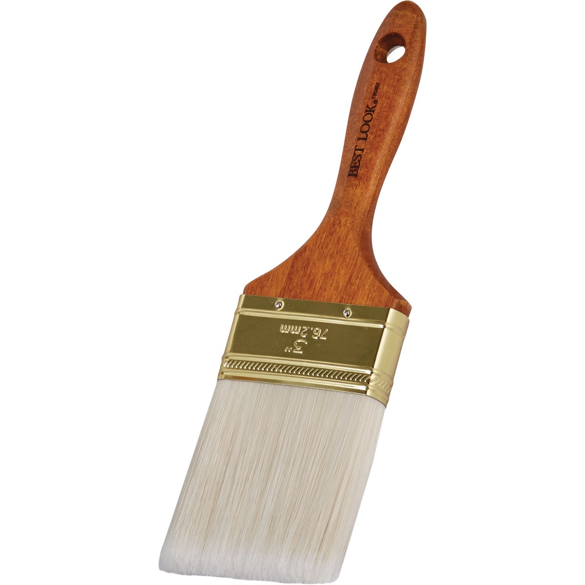 Best Look General Purpose 3 In. Flat Polyester Paint Brush Image 3