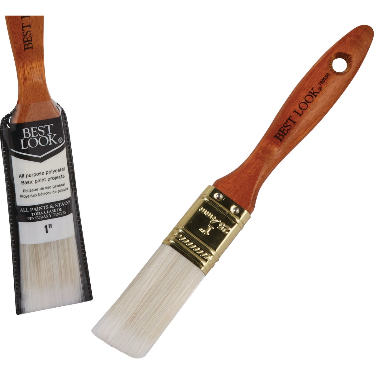 Best Look General Purpose 1 In. Flat Polyester Paint Brush Image 1