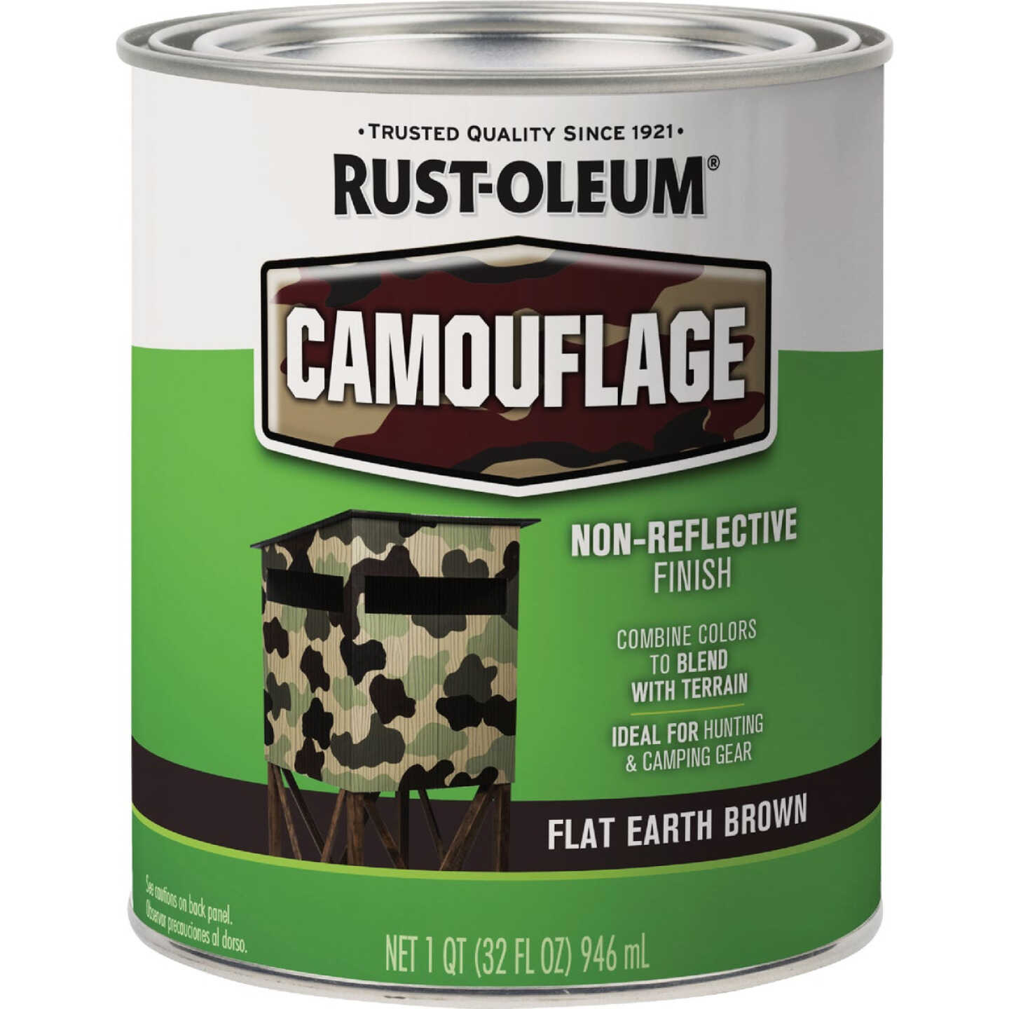 Rust-Oleum 1 Qt. Camouflage Brush Paint, Earth Brown Image 7