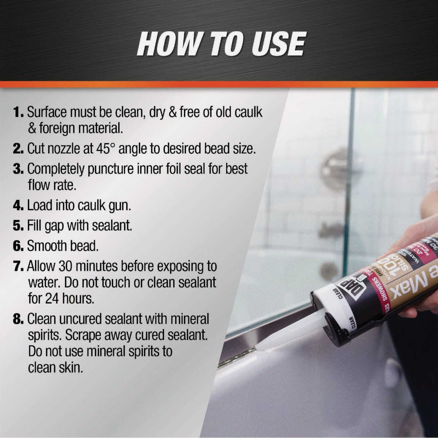 DAP Silicone Max 10 Oz. Almond Premium Kitchen, Bath & Plumbing 100% Silicone Sealant Image 4