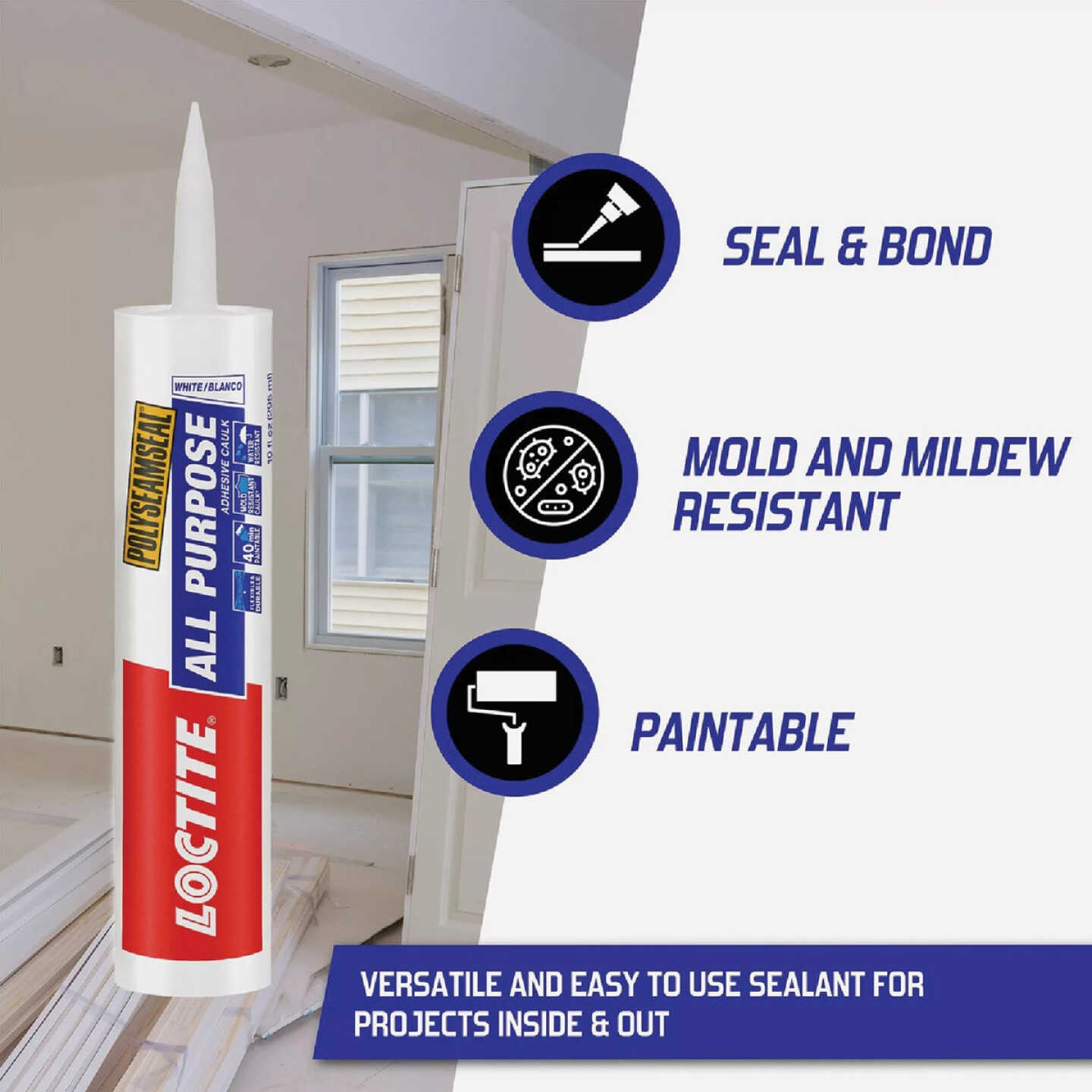 LOCTITE POLYSEAMSEAL 10 Oz. Almond Adhesive Caulk Image 5
