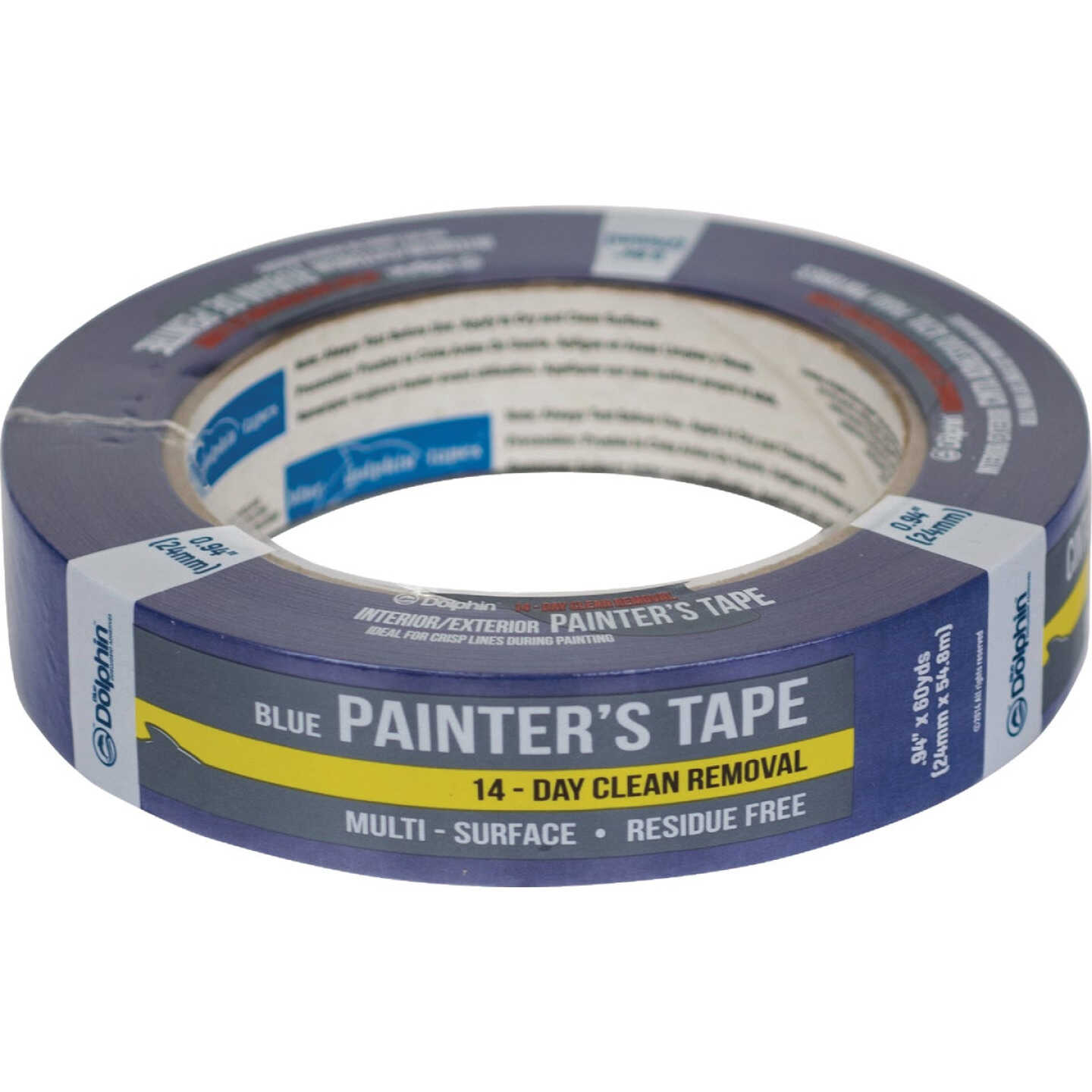 Blue Dolphin .94 In. x 60 Yd. Blue Painter's Tape Image 1