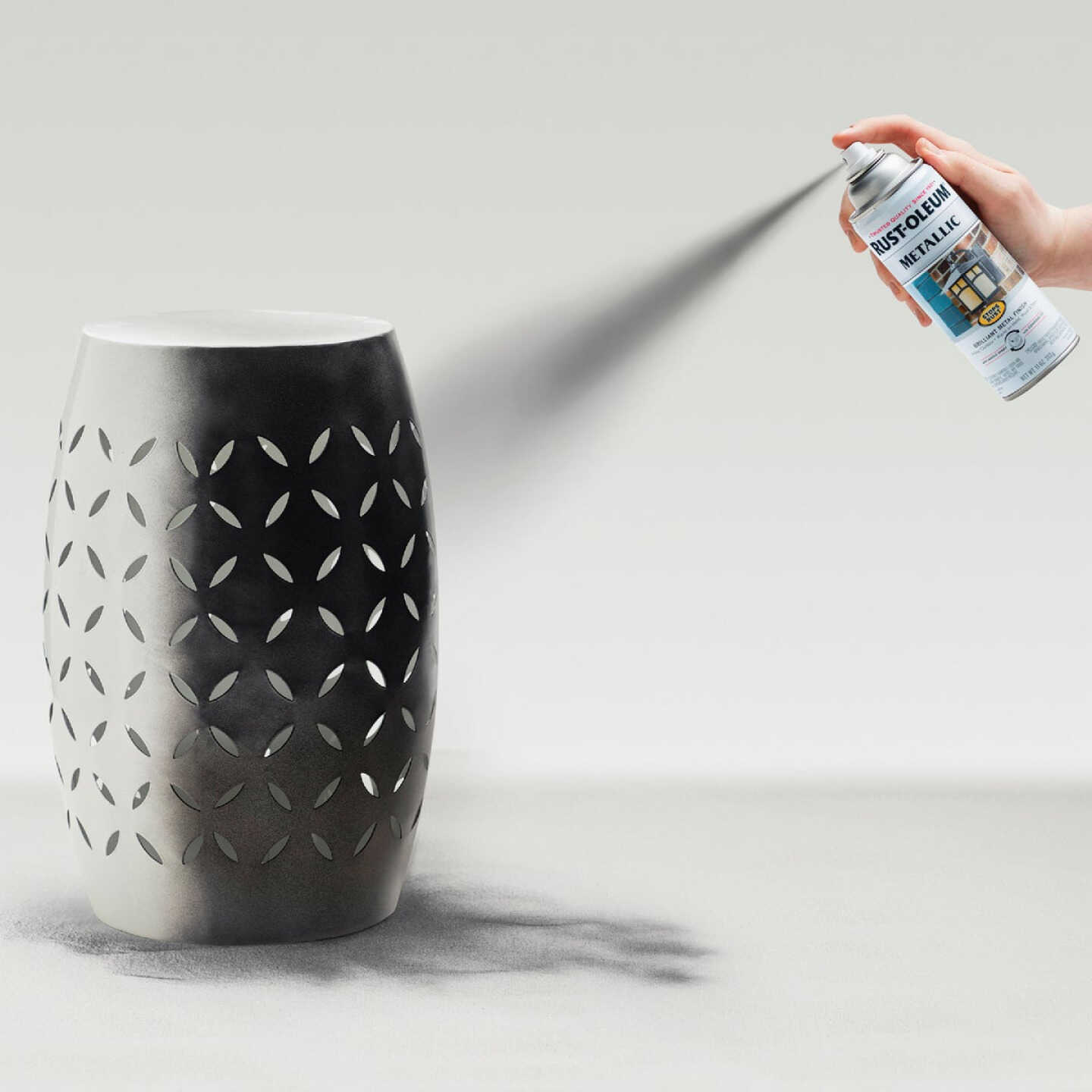 Rust-Oleum Stops Rust 11 Oz. Metallic Satin Spray Paint, Black Night Image 5