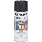 Rust-Oleum Stops Rust 11 Oz. Metallic Satin Spray Paint, Black Night Image 1