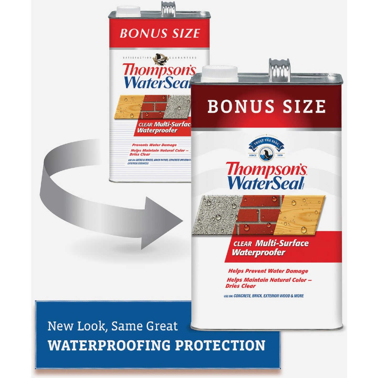 Thompsons WaterSeal Clear VOC MultiSurface Waterproofing Sealer, 1.2 Gal. Image 2