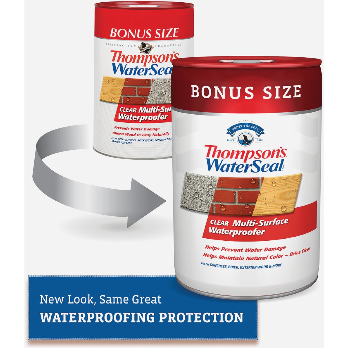 Thompsons WaterSeal Clear VOC MultiSurface Waterproofing Sealer, 6 Gal. Image 2