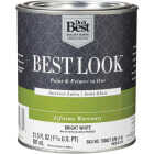 Best Look Latex Premium Paint & Primer In One Semi-Gloss Interior Wall Paint, Bright White, 1 Qt. Image 1