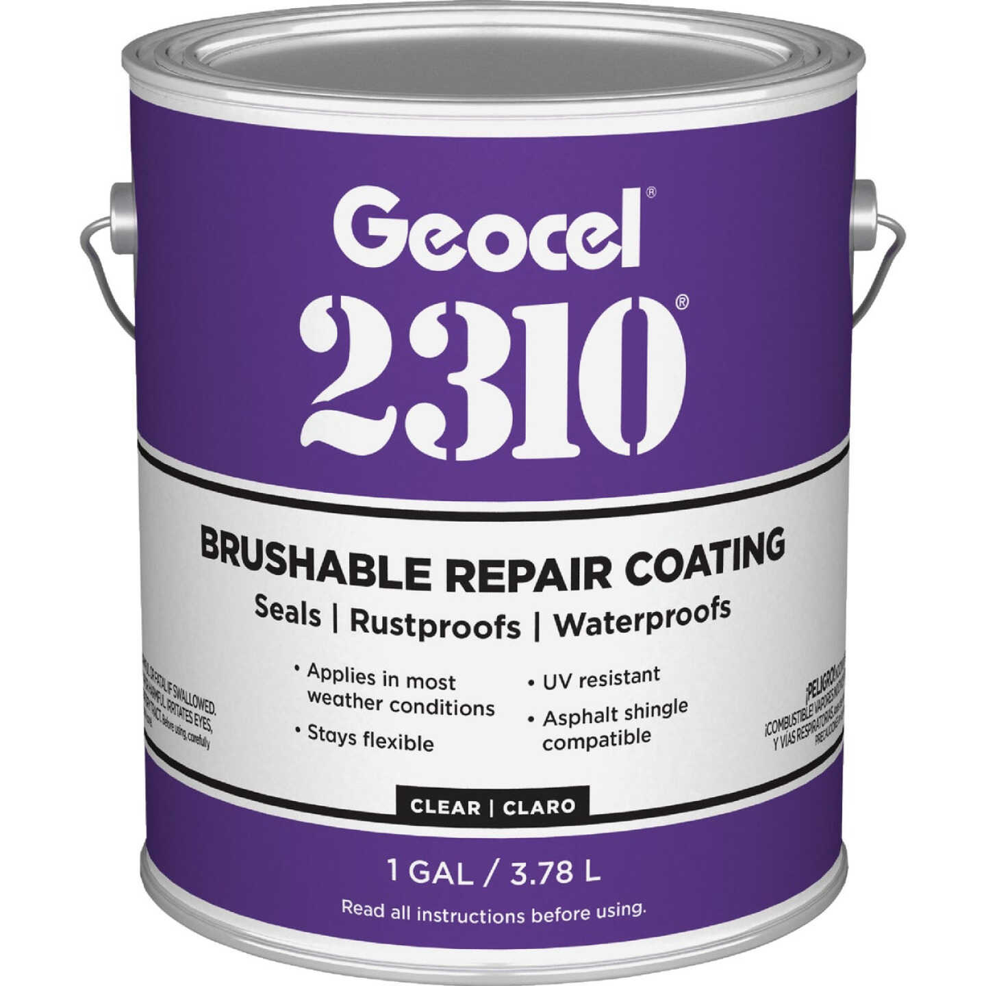 Geocel 2310 Clear 1 Gal. Tripolymer Brushable Repair Sealant Coating Image 1