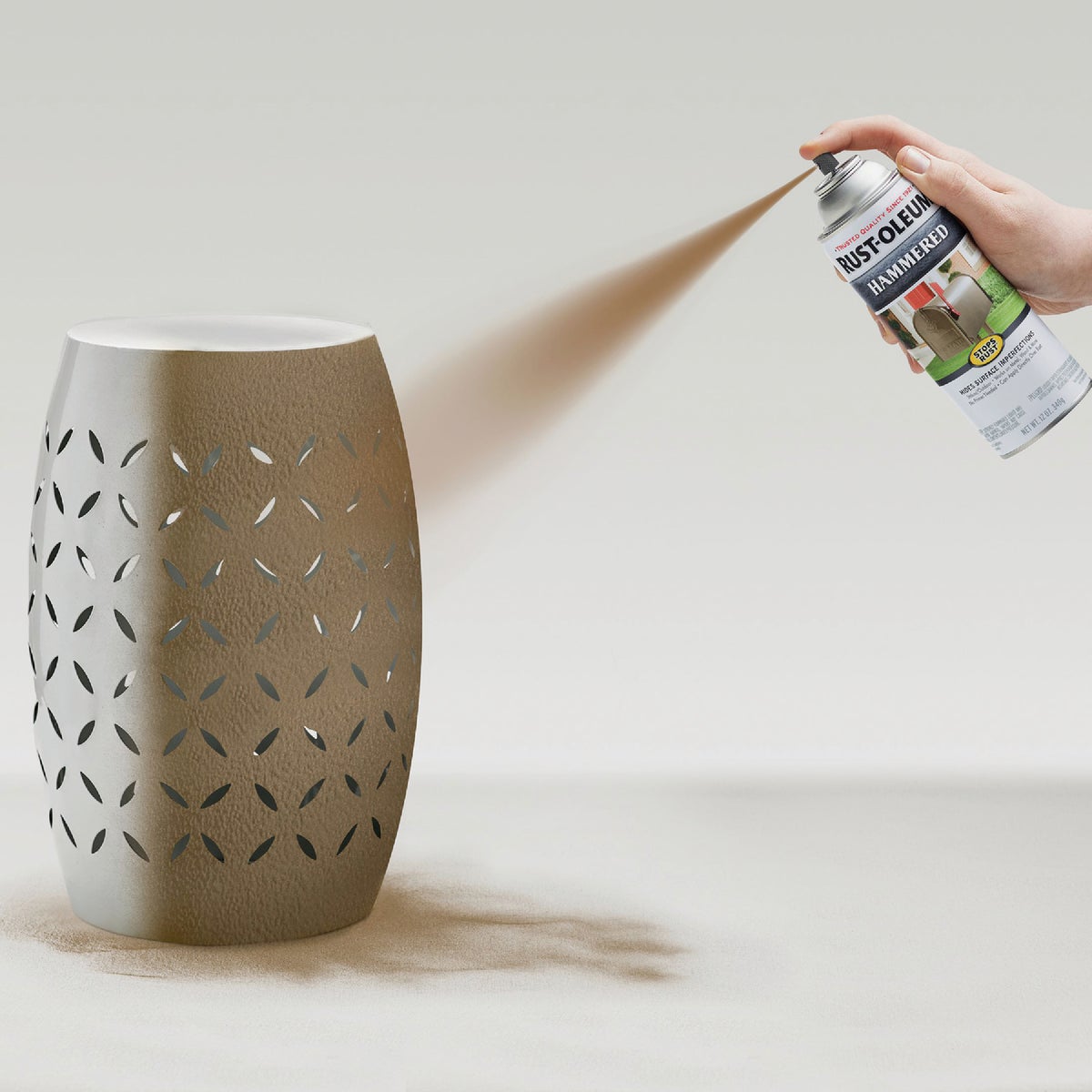 Rust-Oleum Stops Rust Gold Metallic 12 Oz. Hammered Finish Spray Paint Image 4