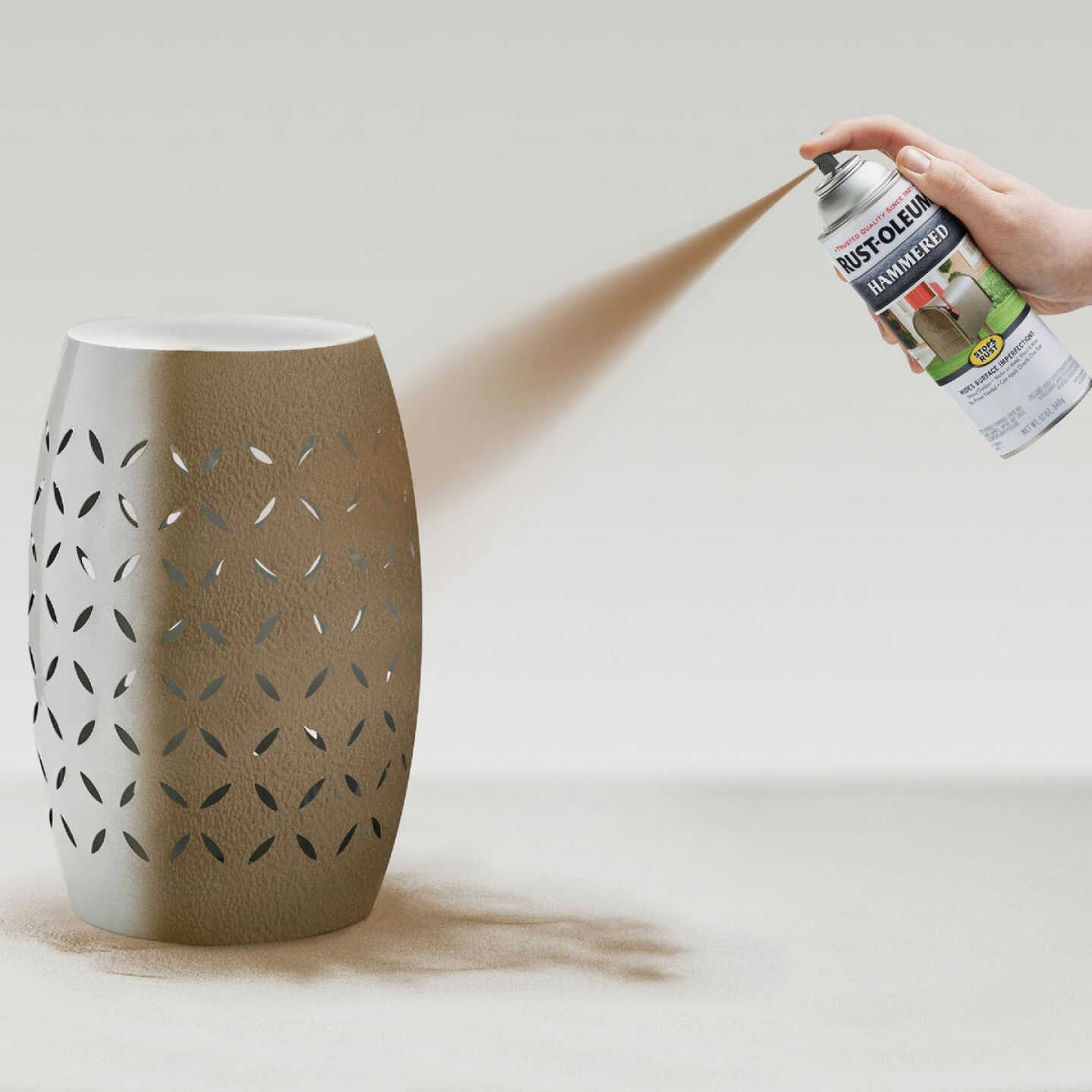 Rust-Oleum Stops Rust Gold Metallic 12 Oz. Hammered Finish Spray Paint Image 4