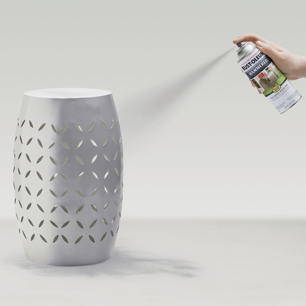 Rust-Oleum Stops Rust Silver Metallic 12 Oz. Hammered Finish Spray Paint Image 5